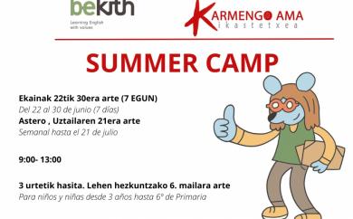Udalekuak Karmengo Ama Ikastetxean ekainaren 22tik aurrera