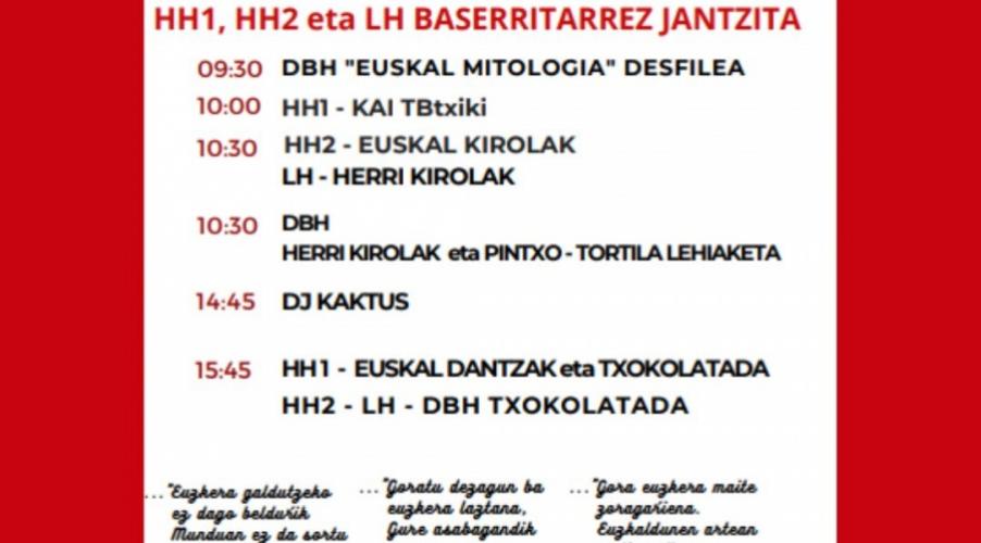 Euskal Astea, euskal kultura eta tradizioa komunitatean bizitzeko aukera